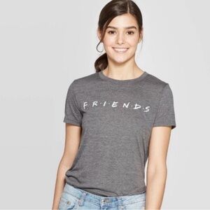 Vintage Friends Graphic Gray Short Sleeve Tee